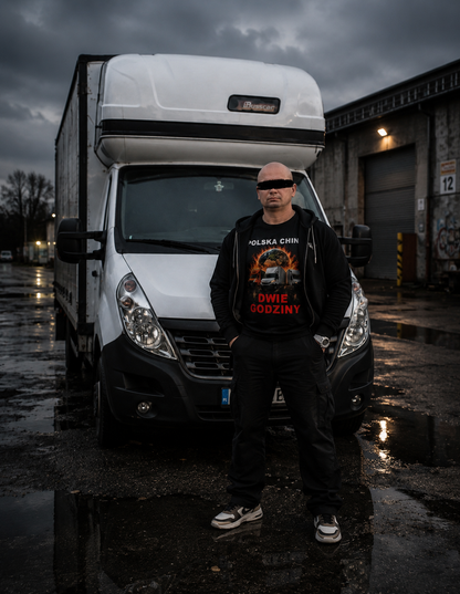 Koszulka 100% Bawełna - POLSKA CHINY DWIE GODZINY
